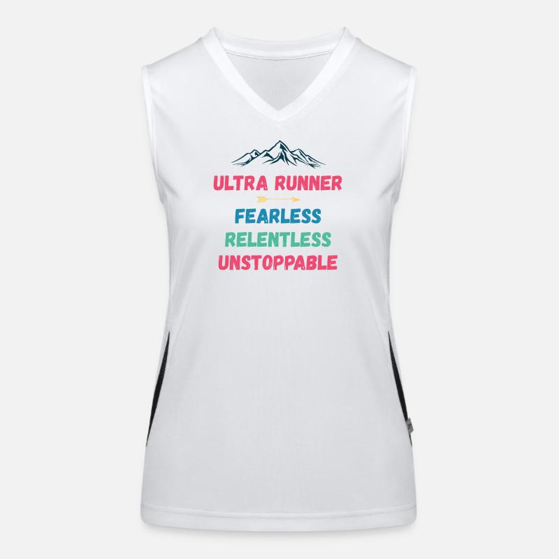 Ultra Runnner - Intrépide. Implacable. Imparable. Débardeur respirant contrasté Femme