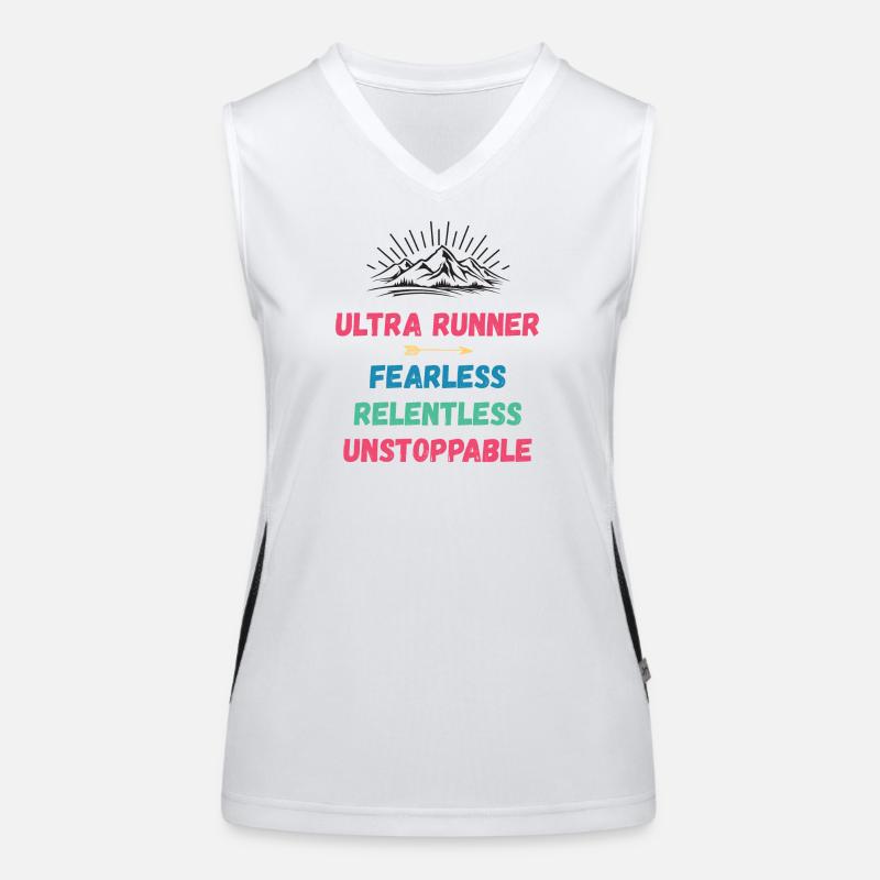 Ultra Runnner - Intrépide. Implacable. Imparable. Débardeur respirant contrasté Femme