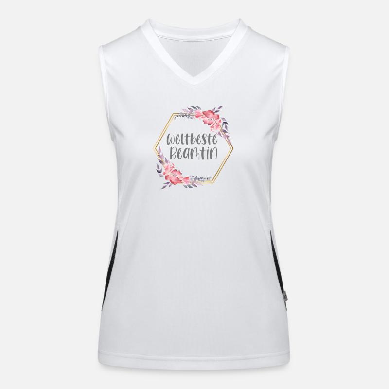 Weltbeste Beamtin Amt Beruf Geschenk Funktionelles Kontrast-Tank Top für Frauen