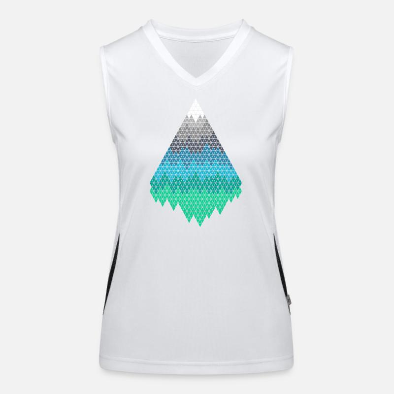 Pixel Berge Funktionelles Kontrast-Tank Top für Frauen