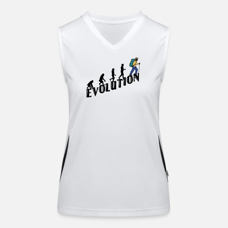 Wandern Evolution Wanderer Wanderung Klettern Funktionelles Kontrast-Tank Top für Frauen