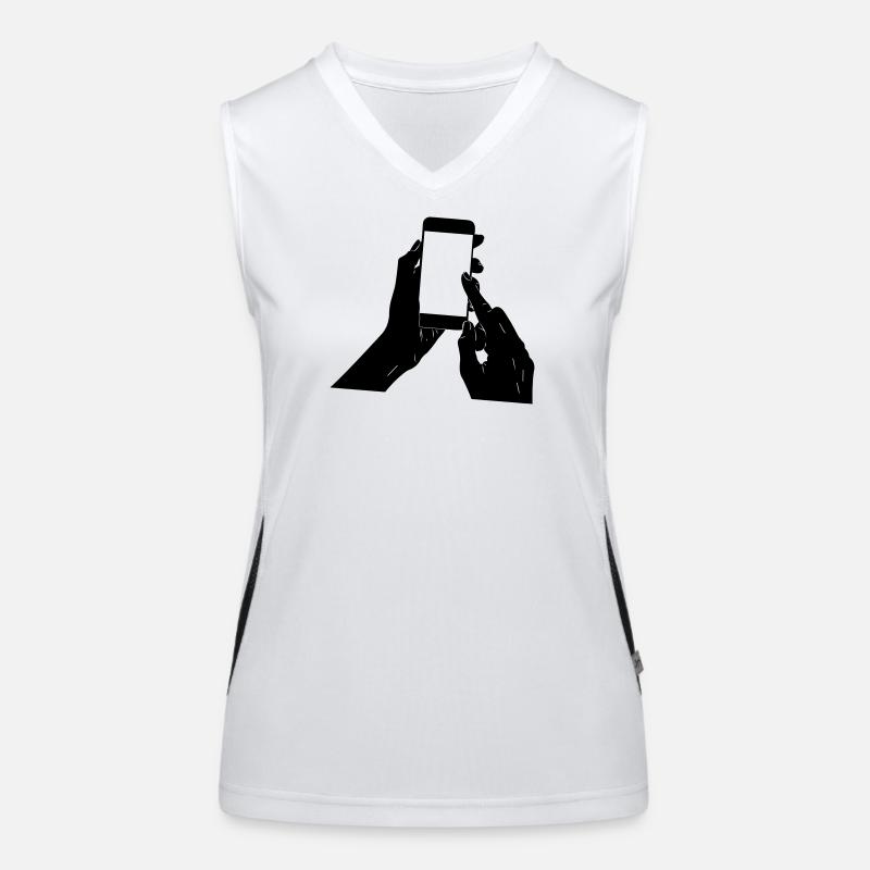 smartphone in your hands Women's Functional Contrast Tank Top