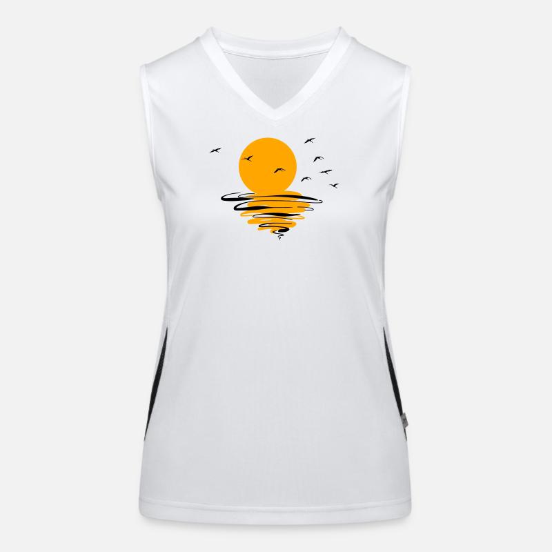 Wild Geese Cranes Spring Women's Functional Contrast Tank Top