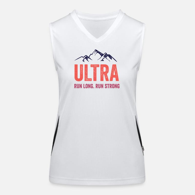Ultra Running - Run Long. Courez fort. Débardeur respirant contrasté Femme