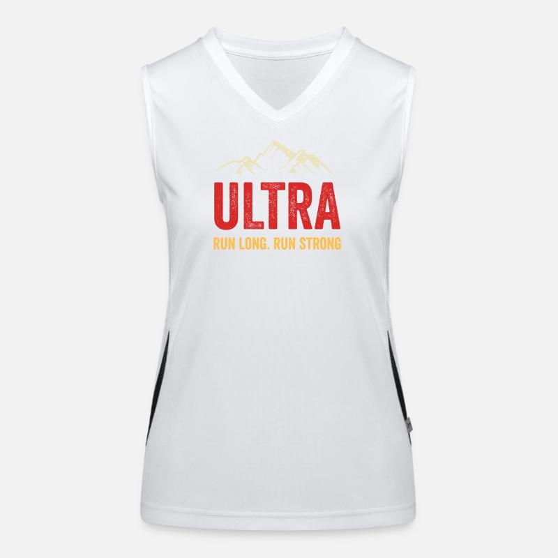 Ultra Running - Courez longtemps. Courez fort. Débardeur respirant contrasté Femme