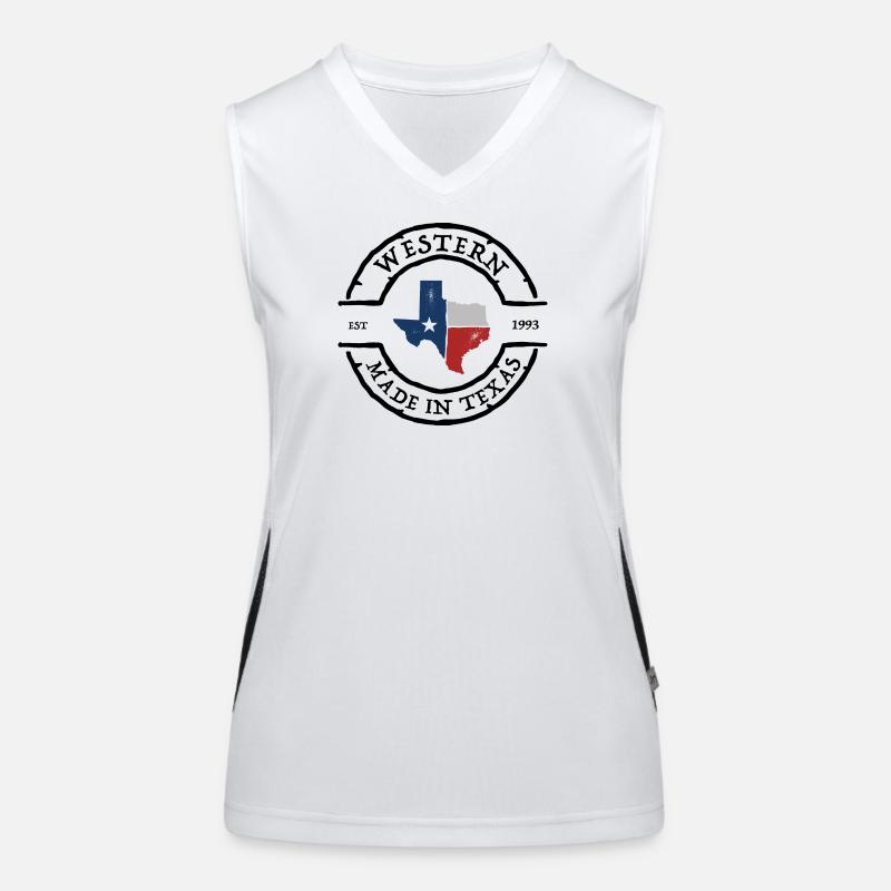 Contour du drapeau du Texas Lone Star Débardeur respirant contrasté Femme