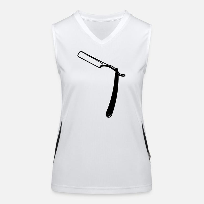 Razor open transparent shadow image Women's Functional Contrast Tank Top