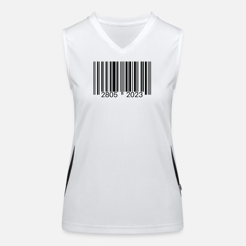 Barcode Funktionelles Kontrast-Tank Top für Frauen