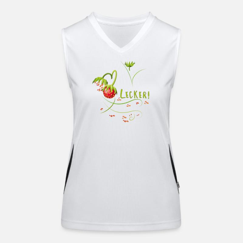 Erdbeerzeit, lecker, Erdbeere Funktionelles Kontrast-Tank Top für Frauen