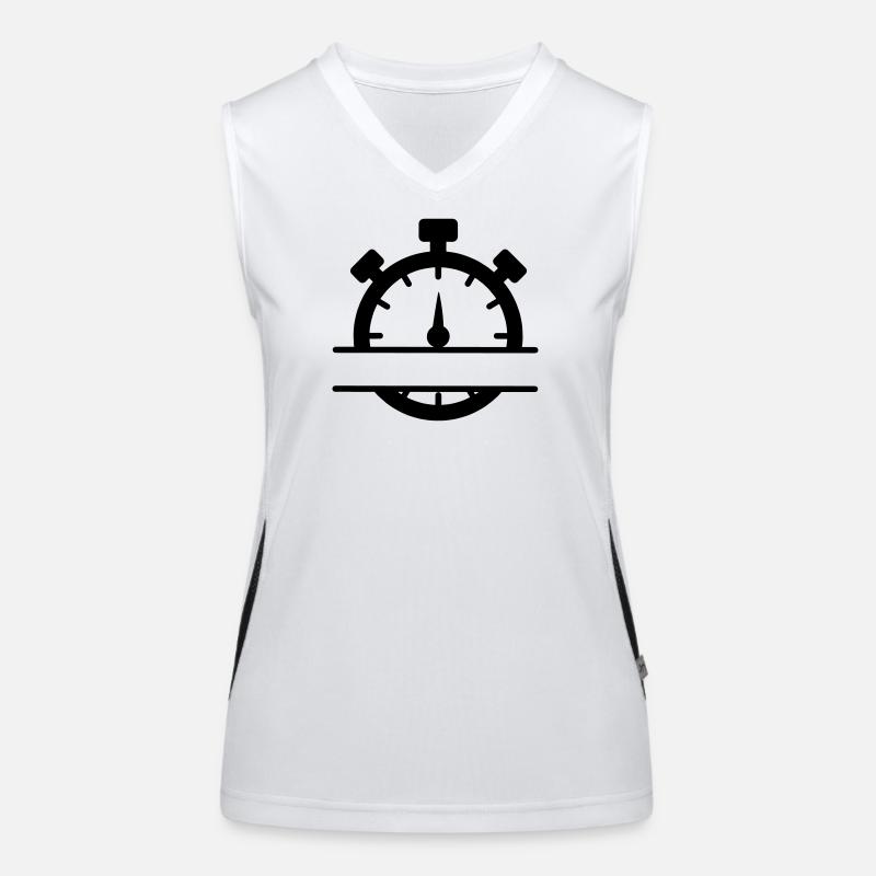 Stopwatch with banner Women's Functional Contrast Tank Top