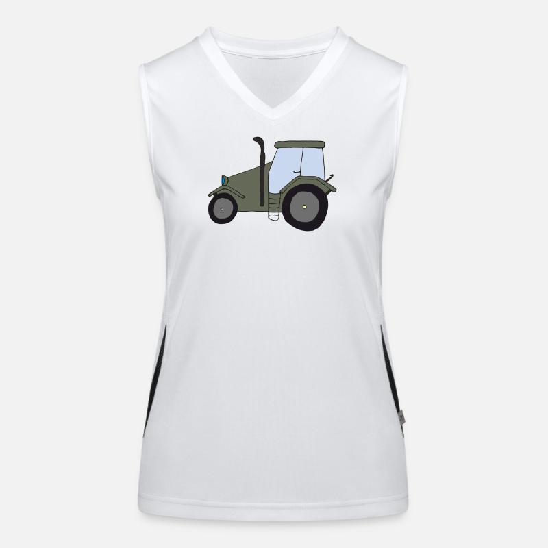 traktor oldtimer Funktionelles Kontrast-Tank Top für Frauen