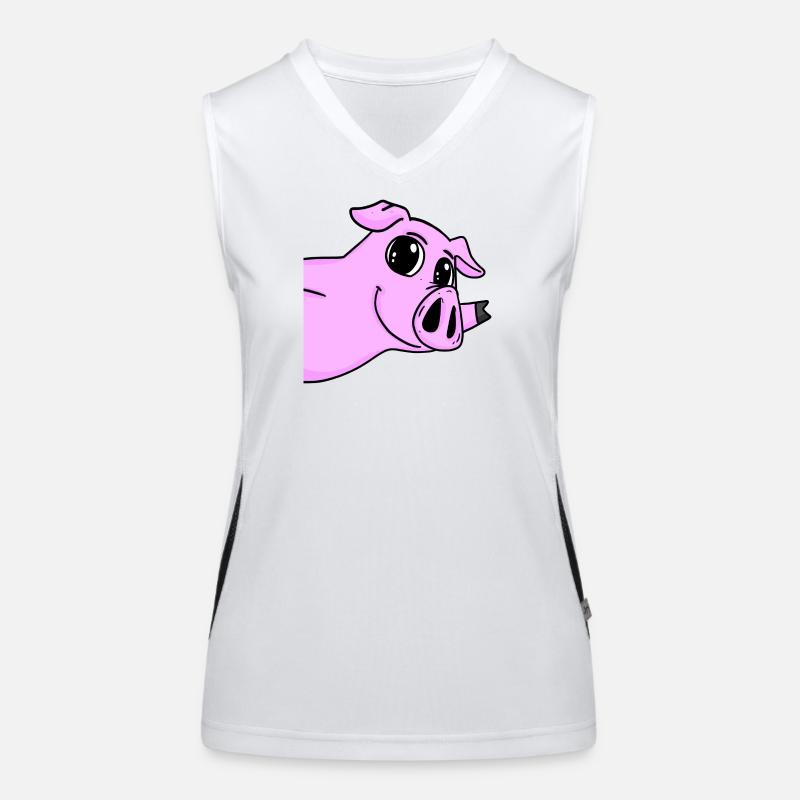 Salutation des cochons Débardeur respirant contrasté Femme