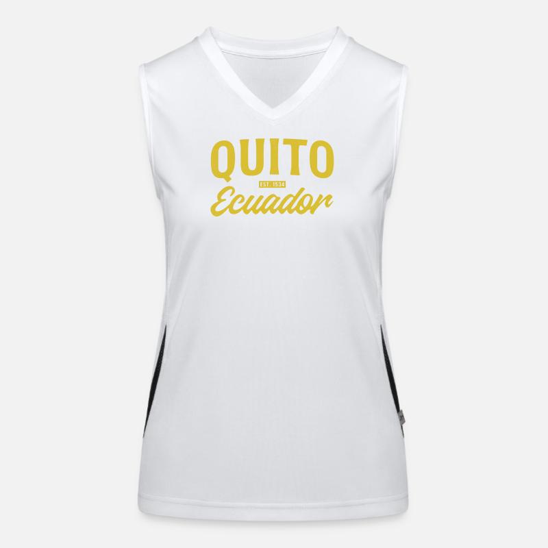 Quito Ecuador Est 1533 Vintage Script Women's Functional Contrast Tank Top