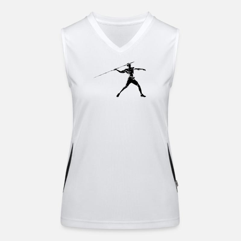 Silhouette du lanceur de javelot – Design sportif Débardeur respirant contrasté Femme