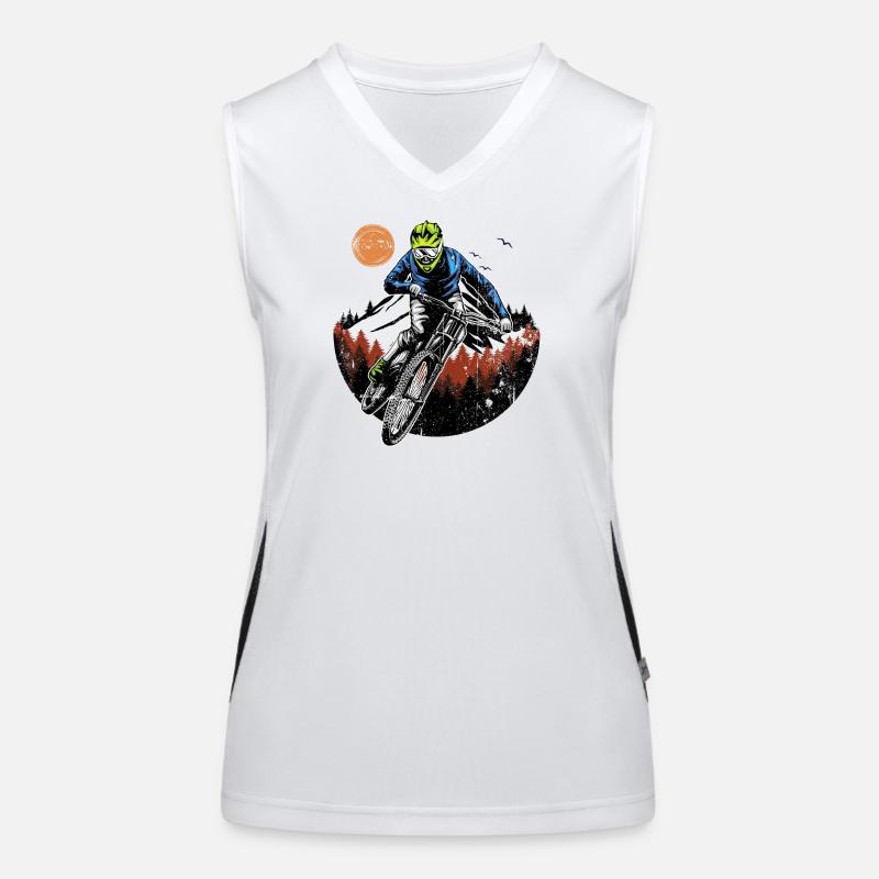 Mitternachts-Ridge-Fahrer Funktionelles Kontrast-Tank Top für Frauen