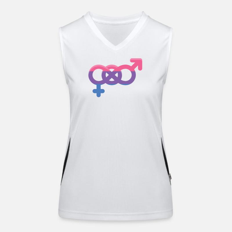 LGBTQ Pride Month - Bisexuelles Zeichen Funktionelles Kontrast-Tank Top für Frauen