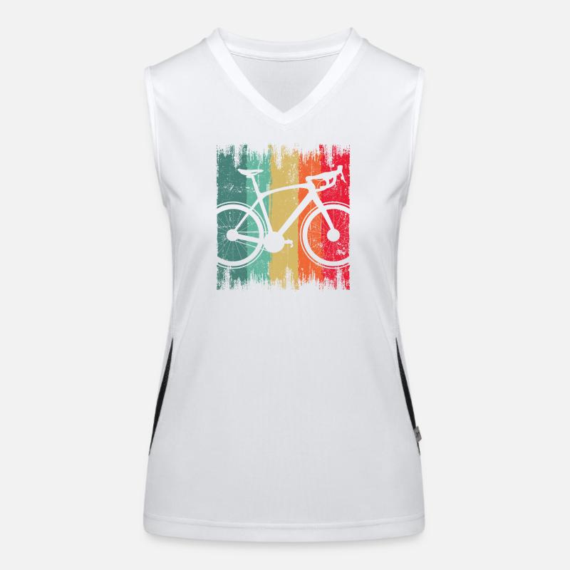 Silhouette de vélo graffiti arc-en-ciel Débardeur respirant contrasté Femme