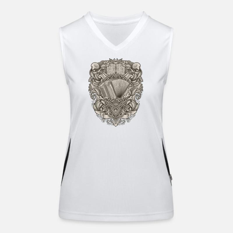 Styrian Harmonica Vintage Illu | ZiachON! Women's Functional Contrast Tank Top