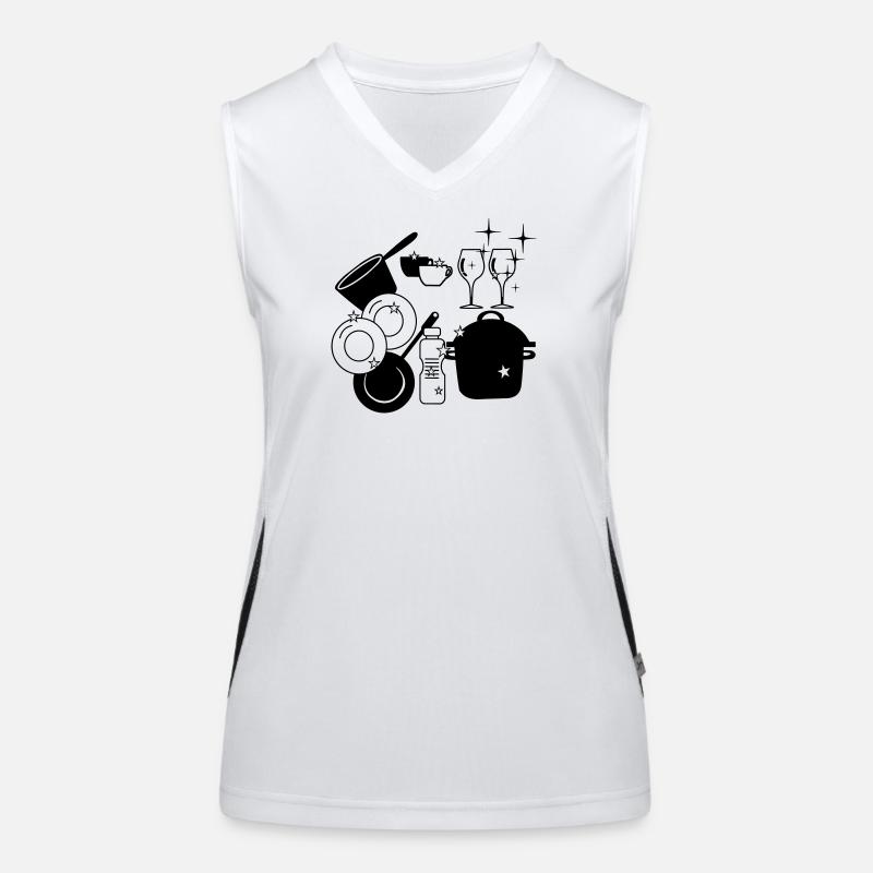 Logo vaisselle propre lave-vaisselle Débardeur respirant contrasté Femme