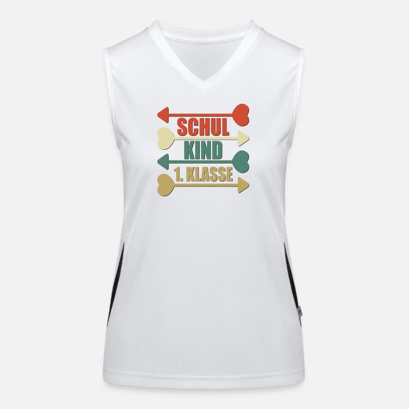 SCHULKIND 1. KLASSE Funktionelles Kontrast-Tank Top für Frauen