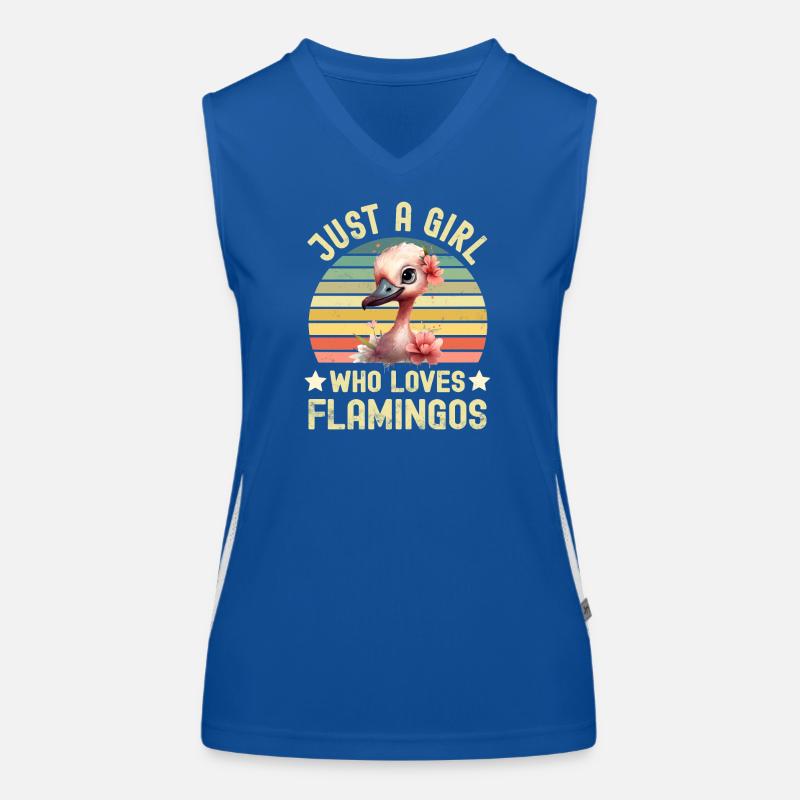Flamingo Funktionelles Kontrast-Tank Top für Frauen