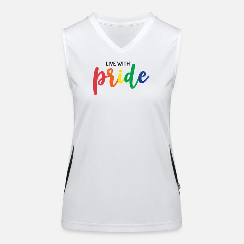 Lebe mit Stolz Funktionelles Kontrast-Tank Top für Frauen