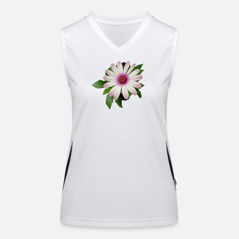 FLEUR DE PANIER DE CAPE VIOLETTE ET BLANCHE Débardeur respirant contrasté Femme