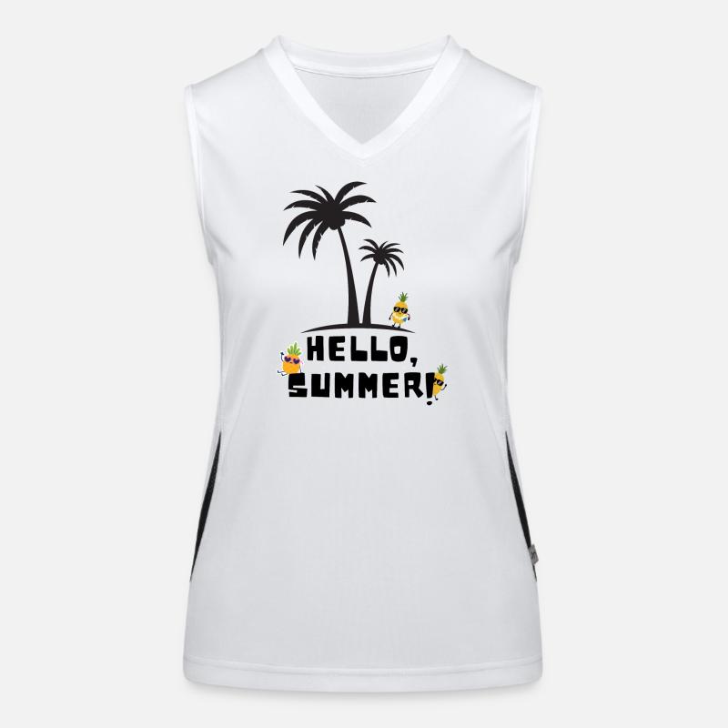 Hello summer Funktionelles Kontrast-Tank Top für Frauen