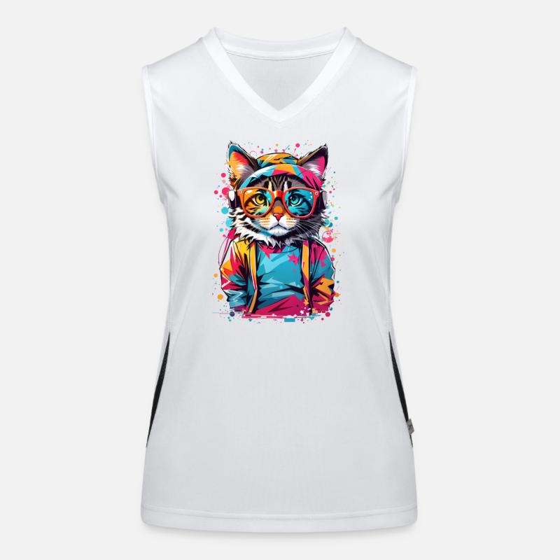 Chat mignon Débardeur respirant contrasté Femme