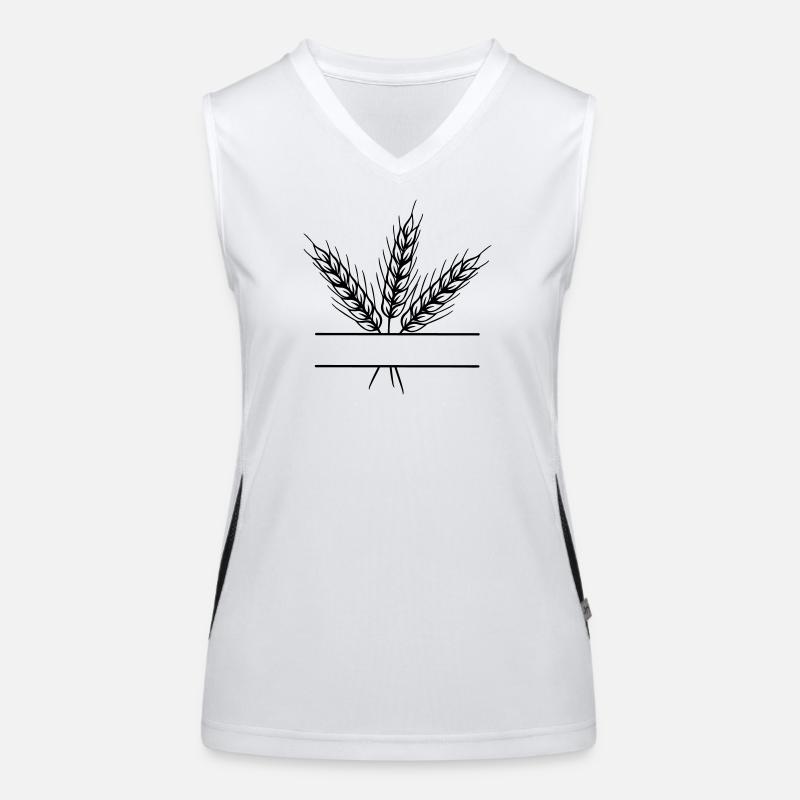 Text banner three grain stems Women's Functional Contrast Tank Top