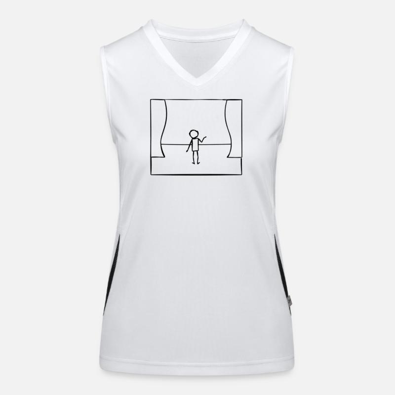 Stage Performance Stick Figure Women's Functional Contrast Tank Top