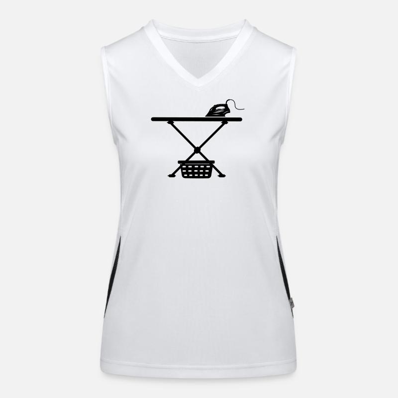 Iron srichplak and laundry basket Women's Functional Contrast Tank Top