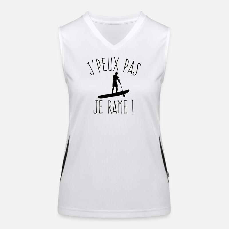 J'peux pas je rame  Débardeur respirant contrasté Femme