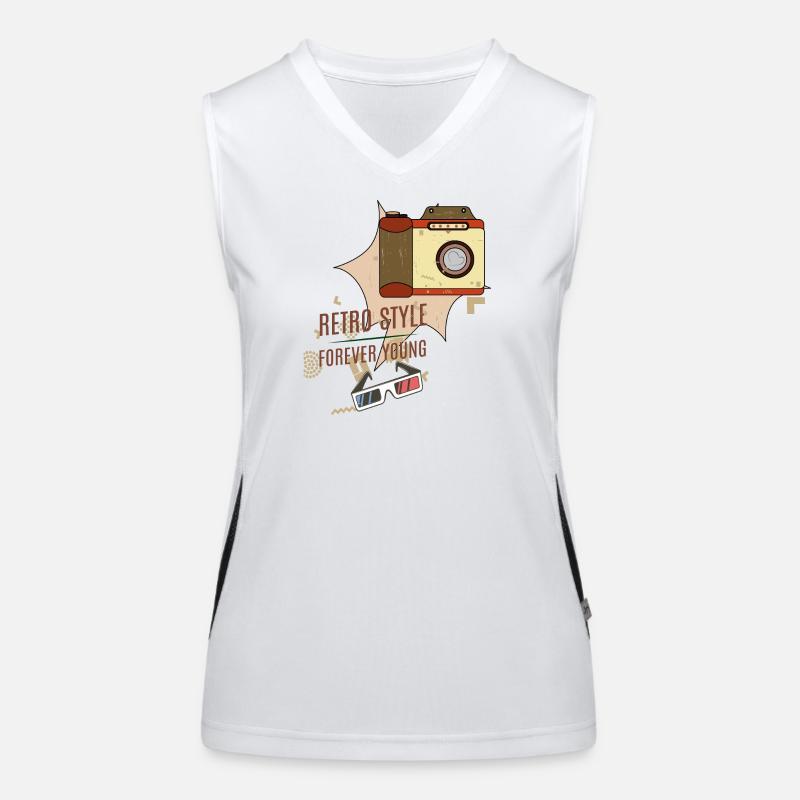 Retro Style Funktionelles Kontrast-Tank Top für Frauen