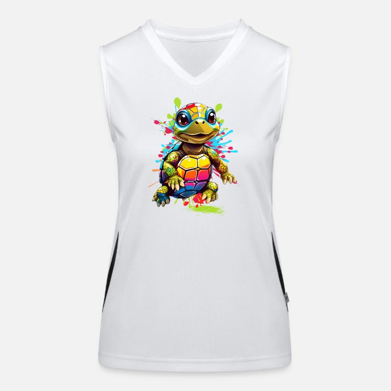 Schildkröte Funktionelles Kontrast-Tank Top für Frauen