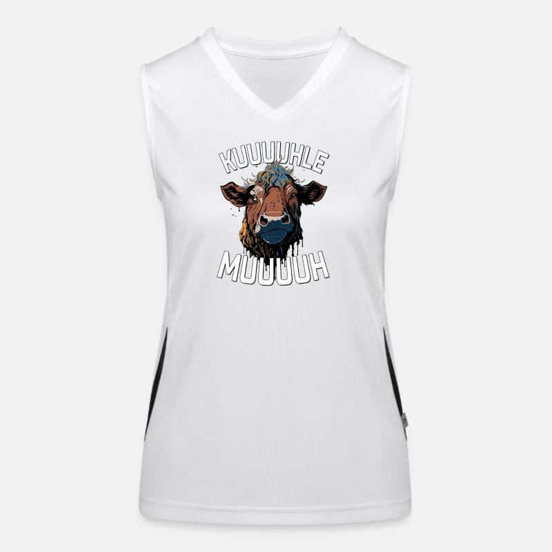 kuuuuhle Muuuuh Funktionelles Kontrast-Tank Top für Frauen