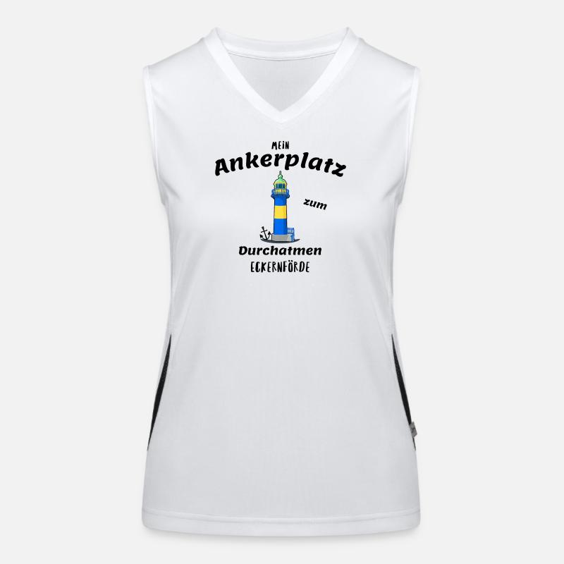 Alter Leuchtturm Eckernförde, Ankerplatz Funktionelles Kontrast-Tank Top für Frauen