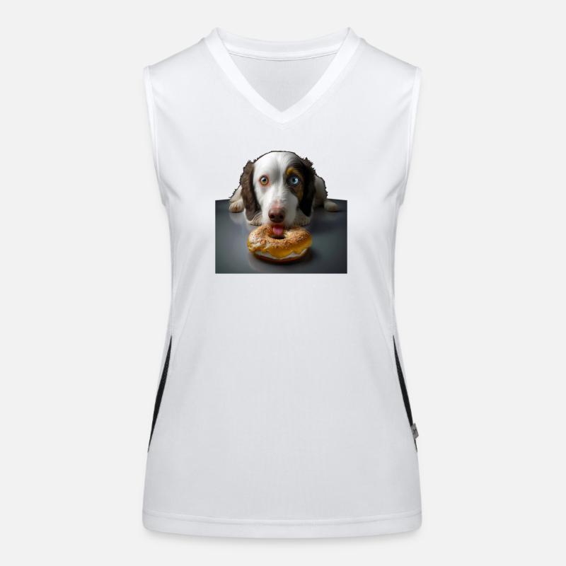 Absolut Self control dog 01 sans Débardeur respirant contrasté Femme