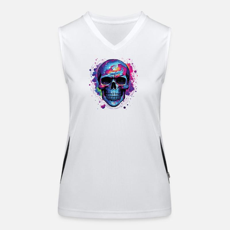 Psyche Skull Nebula Women's Functional Contrast Tank Top