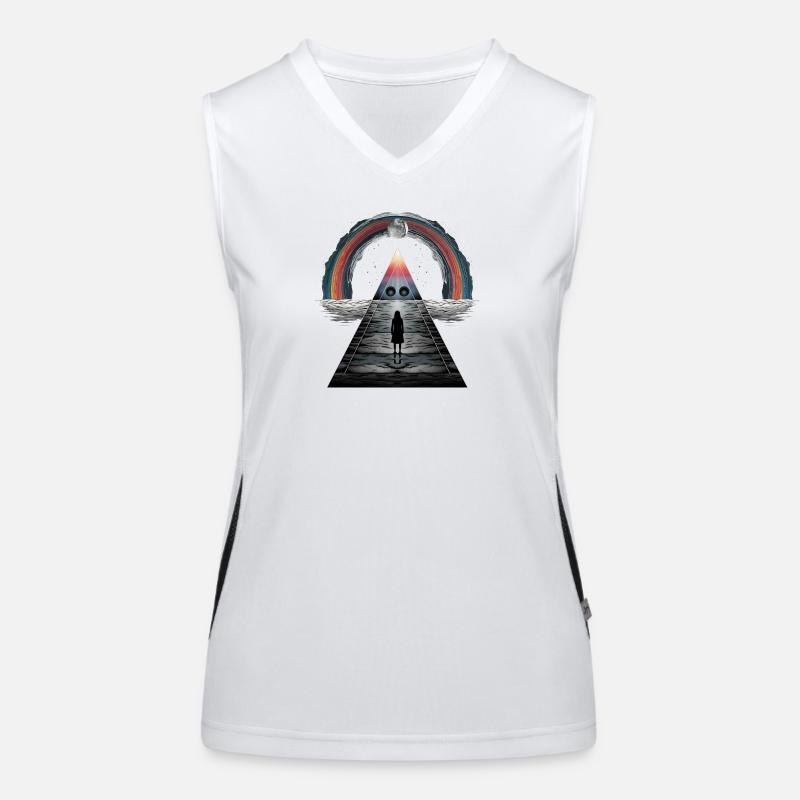 Rainbow Pyramid Moonlight Tango Dodgy Women's Functional Contrast Tank Top