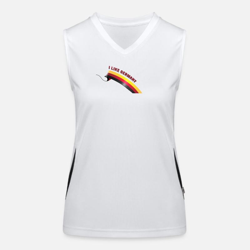 I LIKE GERMANY avec drapeau Débardeur respirant contrasté Femme