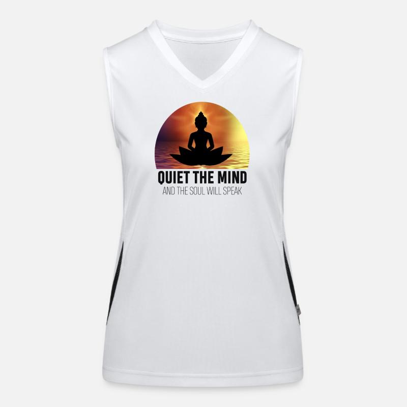Den Geist beruhigen und die Seele wird sprechen Funktionelles Kontrast-Tank Top für Frauen