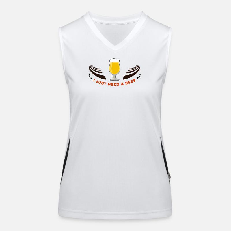 I just need my beer Funktionelles Kontrast-Tank Top für Frauen
