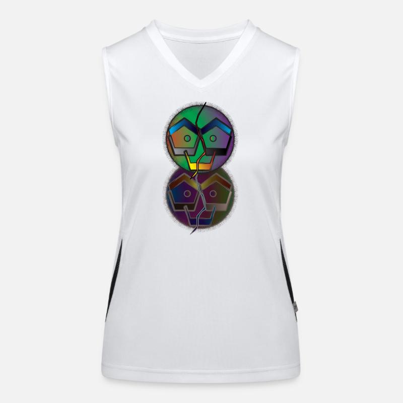 Chromatic Crack Duo Funktionelles Kontrast-Tank Top für Frauen