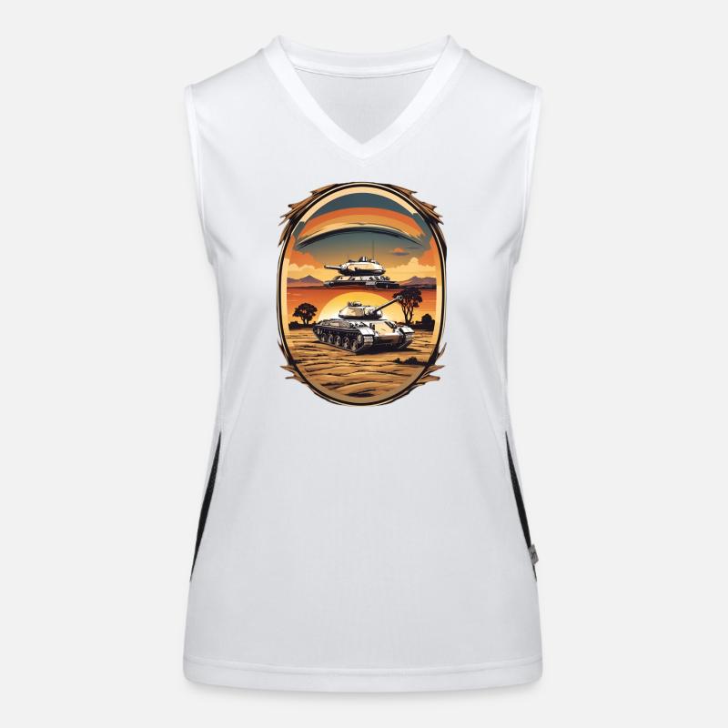 Panzer Funktionelles Kontrast-Tank Top für Frauen