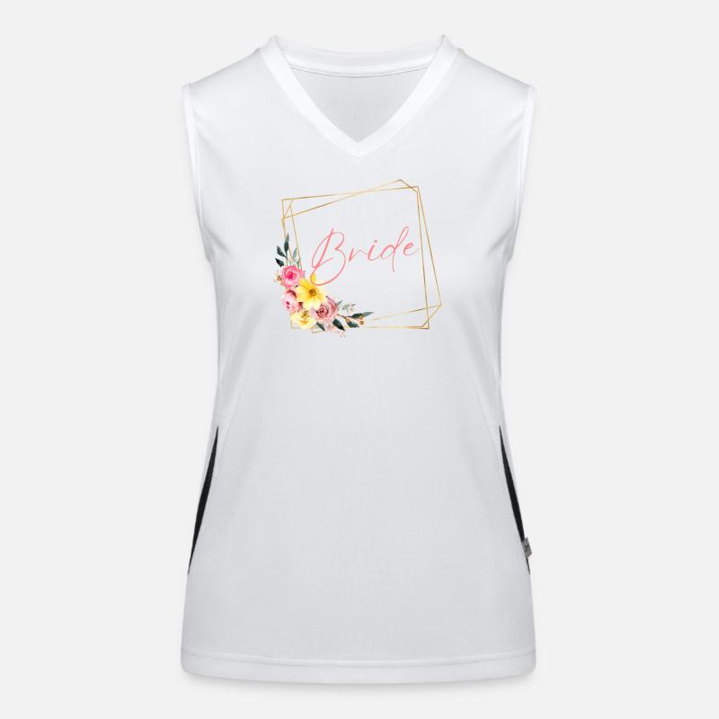 Équipe Bride! Fleurs, personnalisables Débardeur respirant contrasté Femme