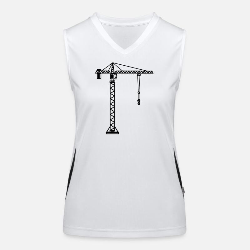 Construction crane for crane operator Women's Functional Contrast Tank Top