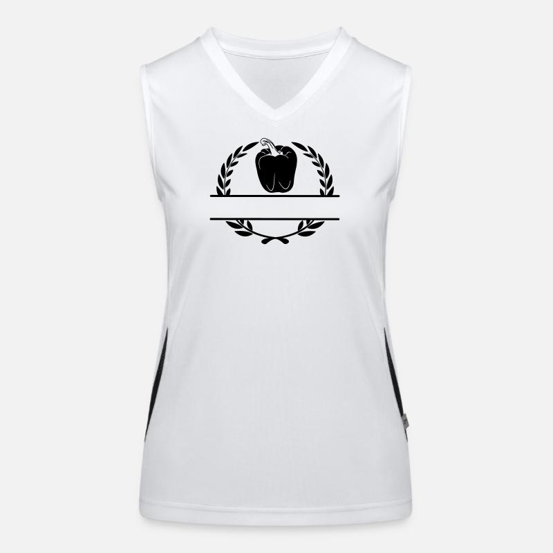 Lorbeerkranz mit Paprika Funktionelles Kontrast-Tank Top für Frauen