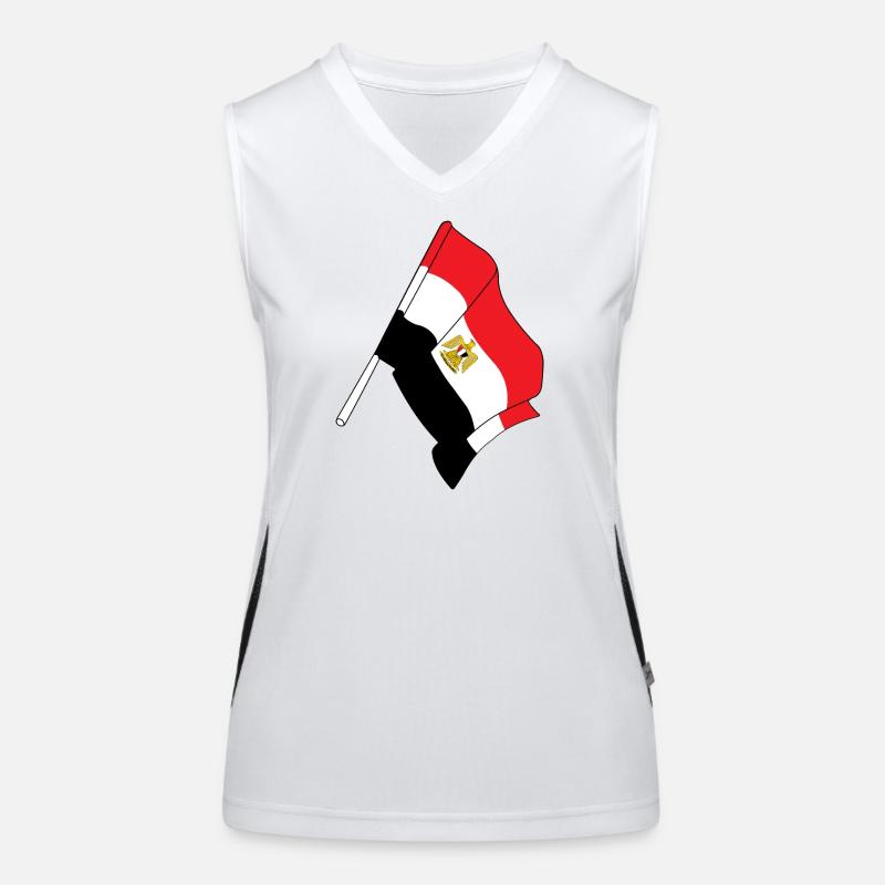 Drapeau : Égypte Débardeur respirant contrasté Femme