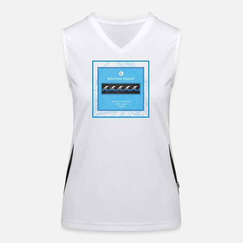 Surf Design Vagues Logo Polynésien Débardeur respirant contrasté Femme